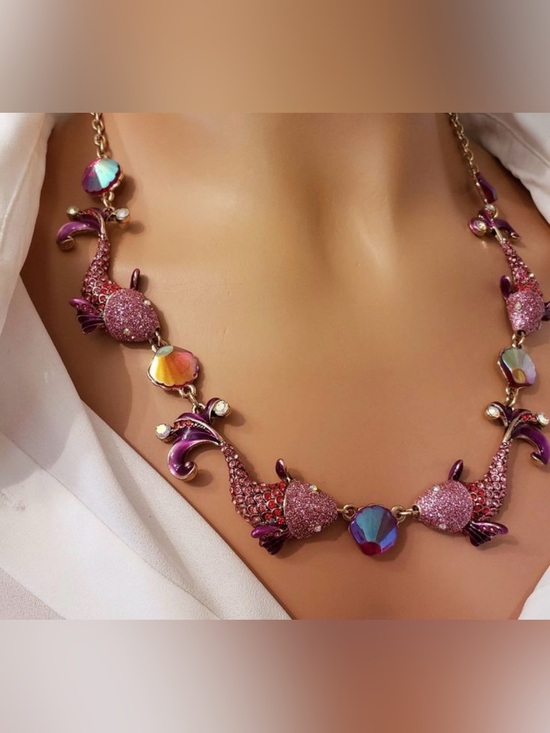 Betsey Johnson Jewelry - Betsey Johnson Crabby Couture Koi Fish Statement Necklace